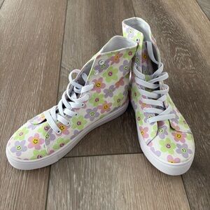 ASOS Floral High-Top Sneakers - Multicolor
